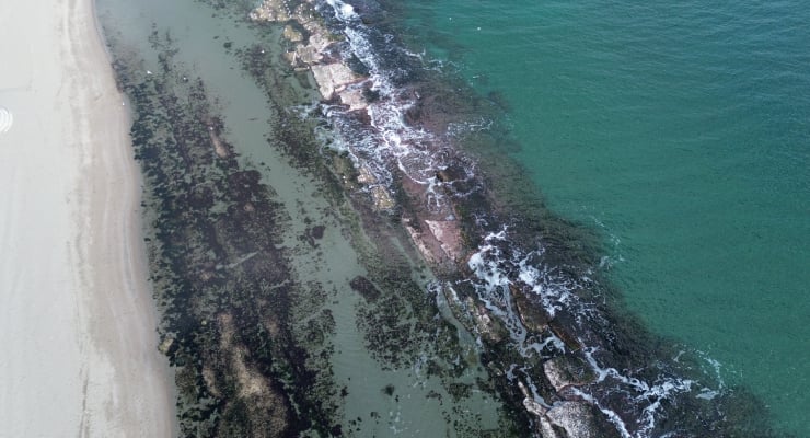 Tekirdağ'da deniz çekildi!
