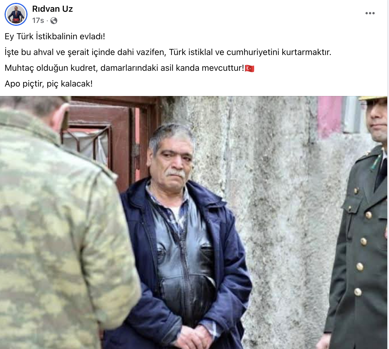 Rıdvan Uz'dan Öcalan açıklaması: Apo piçtir, piç kalacak!