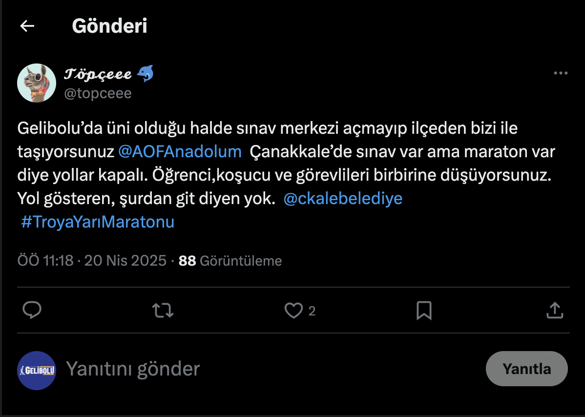 Maraton öğrencileri mağdur etti