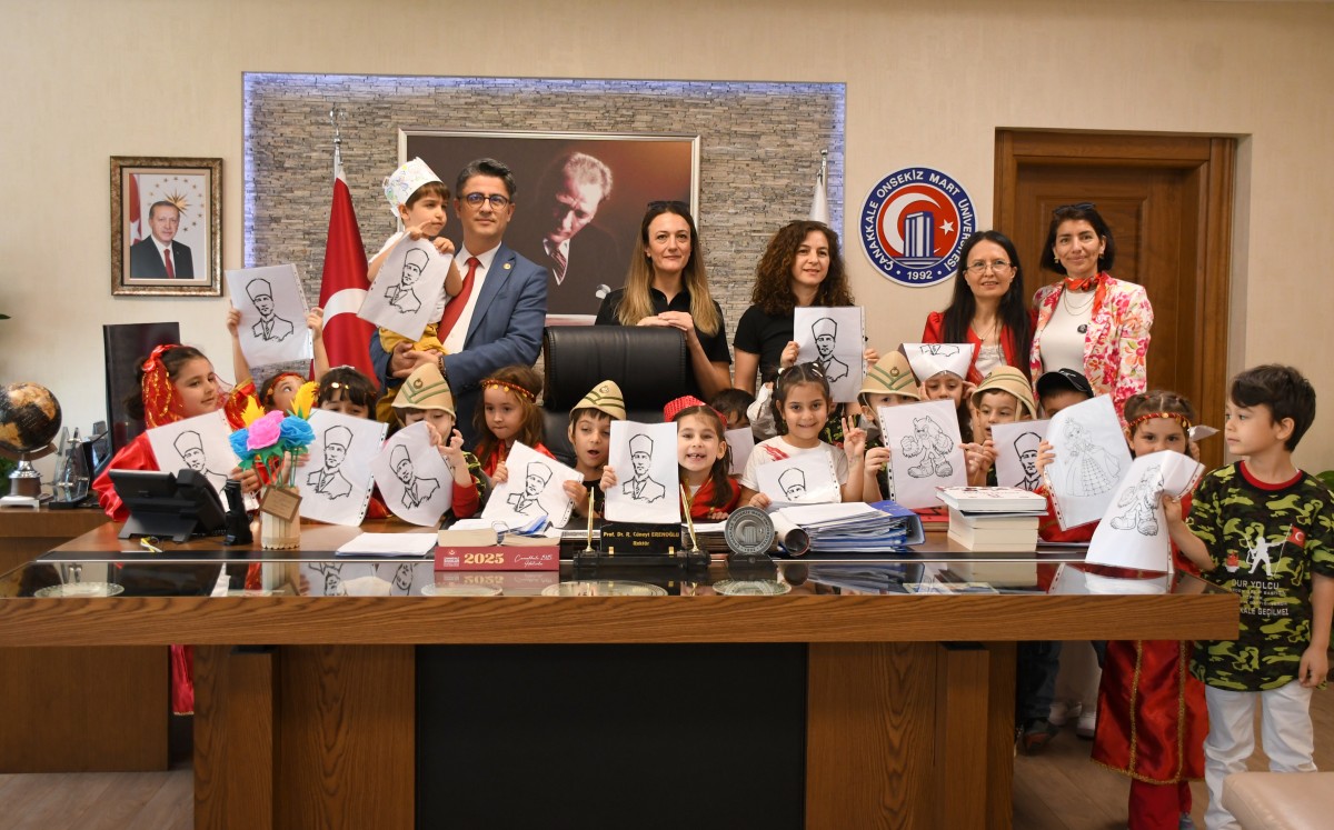 ÇOMÜ’lü çocuklardan 23 Nisan ziyareti