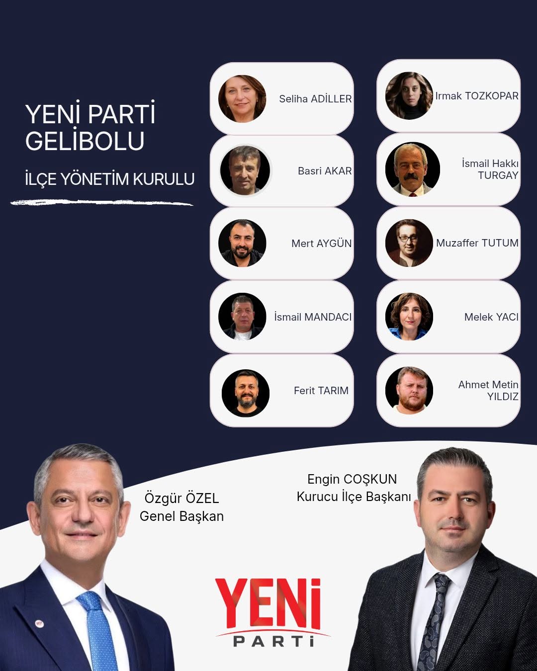 Parti YENİ, yönetim AYNI