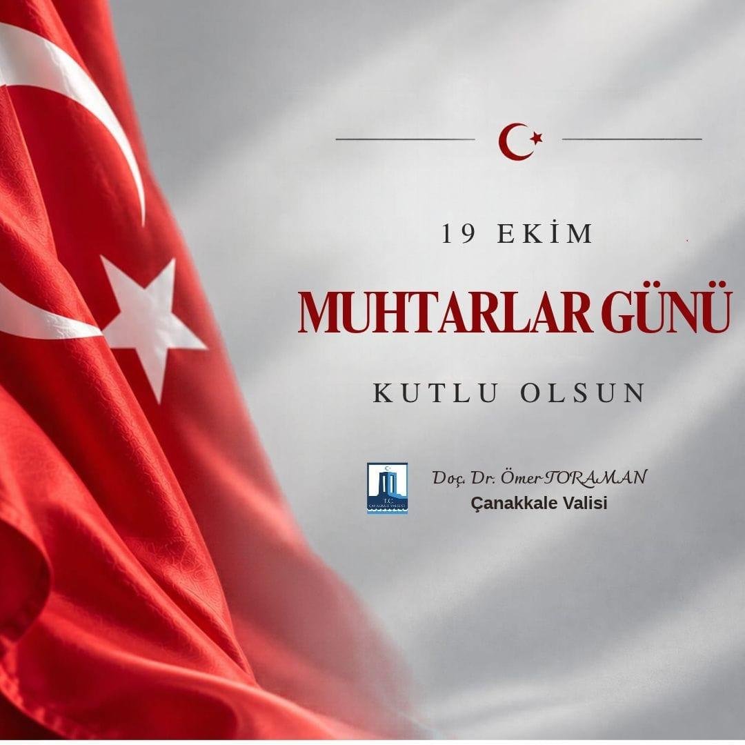 Çanakkale Valiliğinden 19 Ekim Muhtarlar Günü mesajı