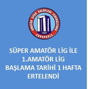 Çanakkale’de amatör liglerin başlangıcı ertelendi