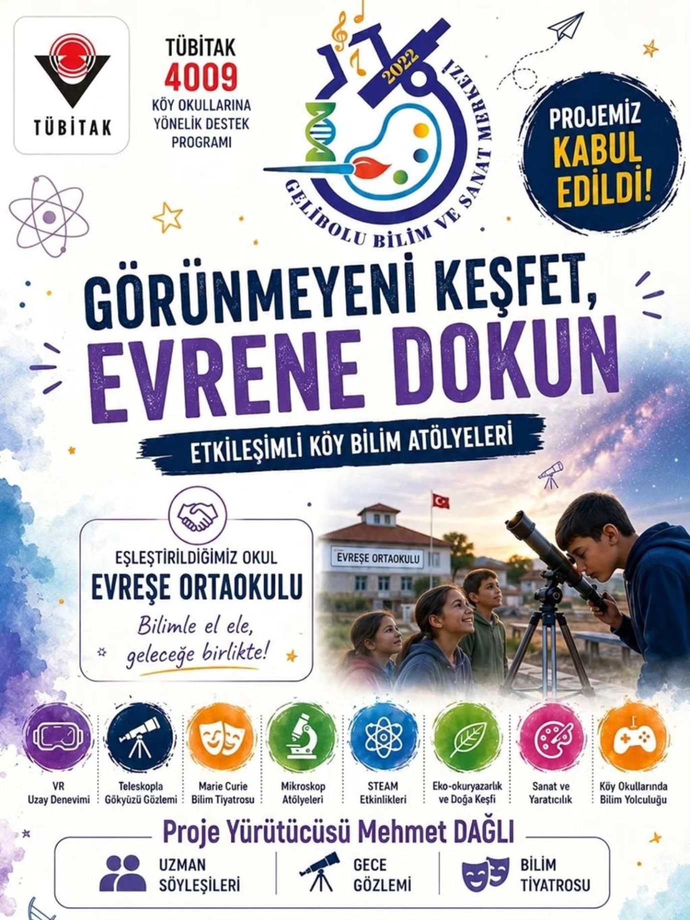 Gelibolu BİLSEM’in TÜBİTAK projesine destek