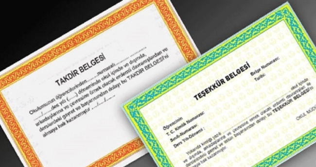 Gelibolu'da ortaokul ve liselerde takdir-teşekkür sayıları belli oldu