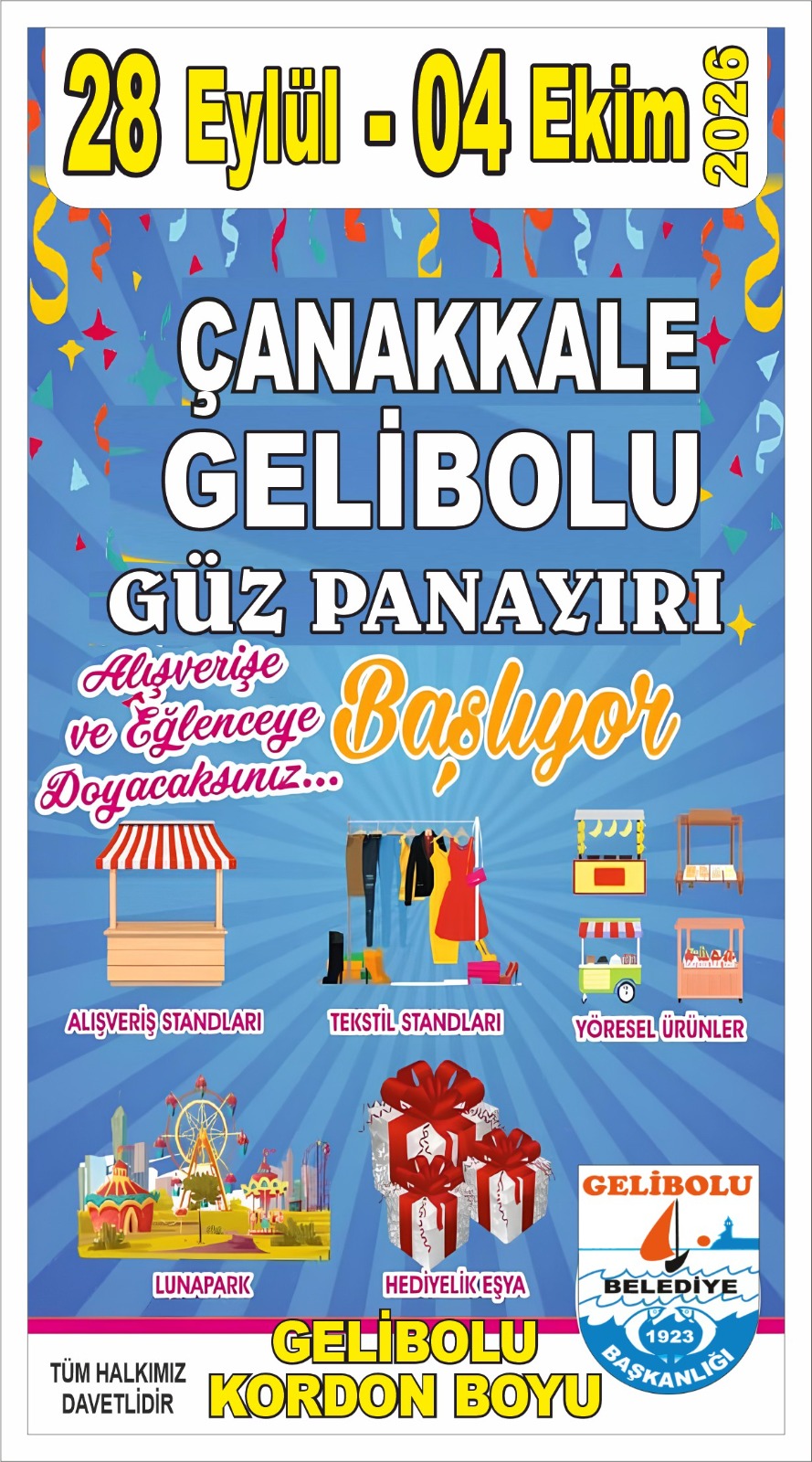 Gelibolu Güz Panayırı kapılarını açıyor